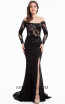 Terani 1823E7358 Black Nude Front Dress