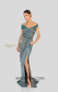 Terani 1911M9344 Mother of Bride Gunmetal Silver Front Dress