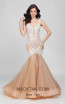 Terani 1722GL4486 Ivory/Nude Front Dress 