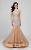 Terani 1722GL4486 Silver/Nude Front Dress 