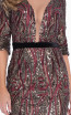 Terani 1821C7012 Wine Black Front Cocktail Dress