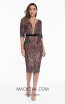 Terani 1821C7012 Wine Black Front Cocktail Dress