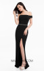 Terani 1821E7101 Black Front Evening Dress