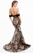 Terani 1821E7114 Black Multi Back Dress