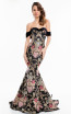 Terani 1821E7114 Black Multi Front Dress