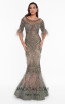 Terani 1821GL7412 Blush Olive Front Evening Dress