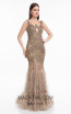 Terani 1821GL7423 Champagne Bronze Front Evening Dress