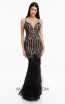 Terani 1821GL7439 Black Front Evening Dress