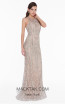Terani 1822GL7508 Ivory Gold Front Evening Dress