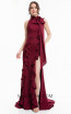 Terani 1823E7345 Wine Front Dress