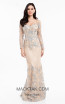 Terani 1823M7706 Silver Nude Front Evening Dress