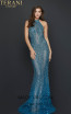 Terani 2011P1080 Teal Front Dress