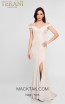 Terani coutur 1813B5185 Cream Front Dress