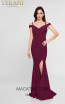 Terani coutur 1813B5185 Purple Front Dress