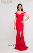 Terani coutur 1813B5185 Red Front Dress