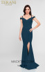 Terani coutur 1813B5185 Royal Blue Front Dress