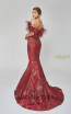 Terani Couture 1921E0136 Red Back Evening Dress