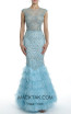Terani Couture 1521GL0816 Aqua Front Dress