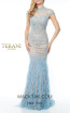 Terani Couture 1721GL4446 Powder Blue Front Dress