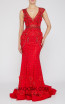 Terani Couture 1722GL4488 Red Front Dress