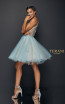 Terani Couture 1821H7929 Dusty Blue Back Dress