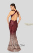 Terani Couture 1911P8177 Wine Rose Gold Back Dress