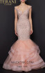 Terani Couture 1911P8363 Crystal Blush Front Dress