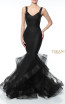 Terani Couture 1911P8640 Black Silver Front Dress