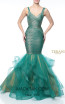 Terani Couture 1911P8640 Emerald Gold Front Dress