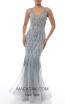 Terani Couture 1912GL9573 Silver Silver Front Dress