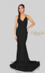 Terani Couture 1912P8280 Black Front Dress