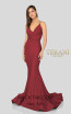 Terani Couture 1912P8280 Wine Front Dress