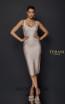 Terani Couture 1921C0011 Blush Silver Front Dress