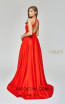 Terani Couture 1921E0102 Red Back Dress