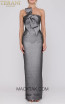 Terani Couture 1921E0104 Gunmetal Front Dress