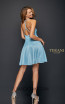 Terani Couture 1921H0336 Gunmetal Silver Back Dress