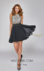 Terani Couture 1921H0407 Black White Front Dress