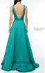 Terani Couture 1922E0206 Turqouoise Back Dress