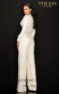 Terani 2011E2063 White Gold Back Dress