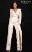 Terani 2011E2063 White Gold Front Dress