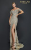 Terani 2011GL2213 Taupe Silver Front Dress