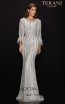 Terani 2011M2462 Silver Front Dress