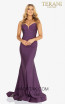 Terani 2011P1036 Plum Front Dress