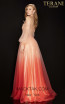 Terani 2011P1075 Peach Ombre Back Dress