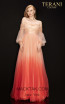 Terani 2011P1075 Peach Ombre Front Dress
