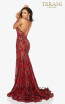 Terani 2011P1153 Red Nude Back Dress