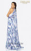 Terani 2011P1155 White Blue Back Dress