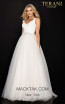 Terani 2011P1173 Ivory Crystal Front Dress