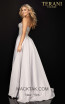 Terani 2011P1197 Silver Ivory Back Dress
