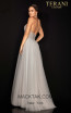 Terani 2011P1199 Silver Back Dress